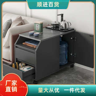 家用小茶台桌子沙发边几侧边柜茶水柜现代简约简易移动小茶几茶桌