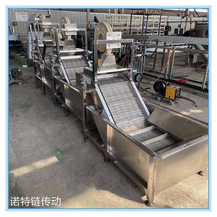 螺丝浸油风干输送机料斗提升机链板输送机烘干机转弯机果蔬清洗机