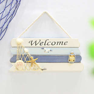 地中海创意welcome挂牌房门牌欢迎光临指示牌店铺装饰工艺品挂件