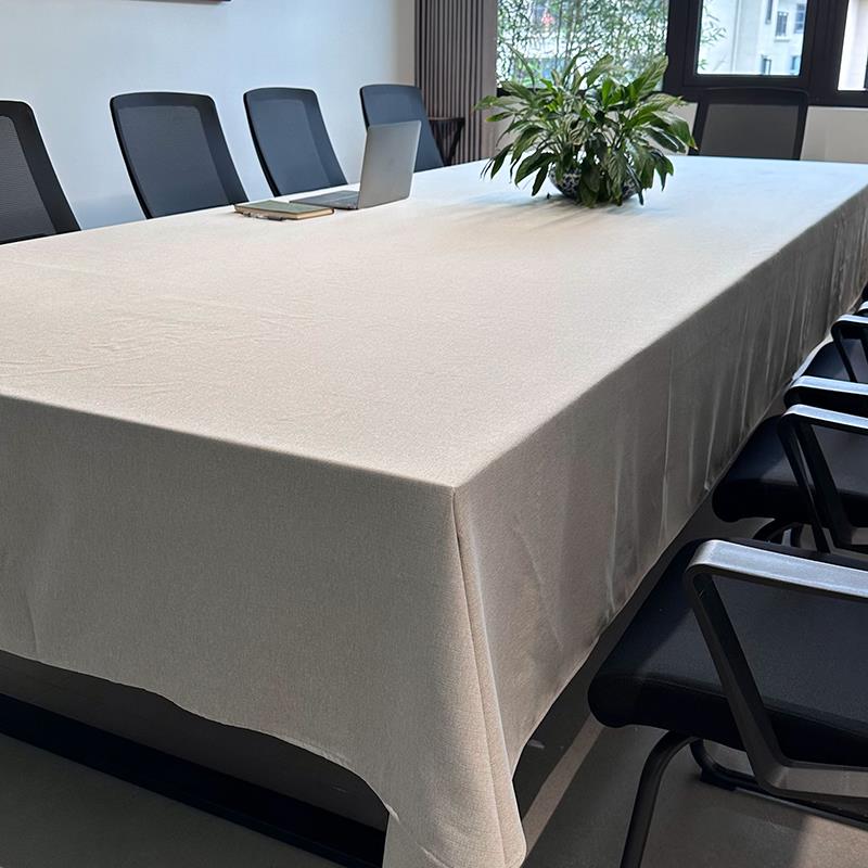 高档会议桌布加加大尺寸长布方形台定酒店制活动商务展会签厚到台