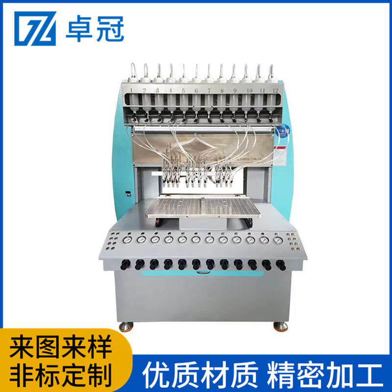 自动硅胶点胶机pvc商标滴塑鞋底硅胶制品12色全自动点胶机