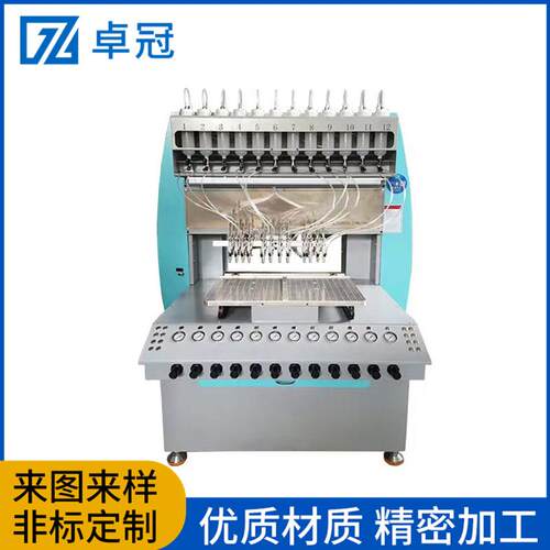 自动硅胶点胶机pvc商标滴塑鞋底硅胶制品12色全自动点胶机