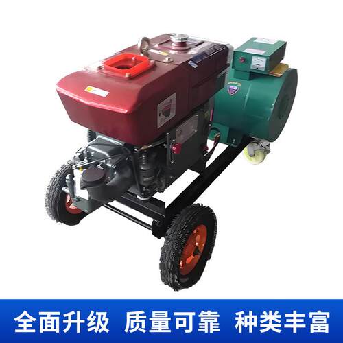 单油缸电移动式柴油发机20kw功率大柴动力发电机电启动10组单杠水