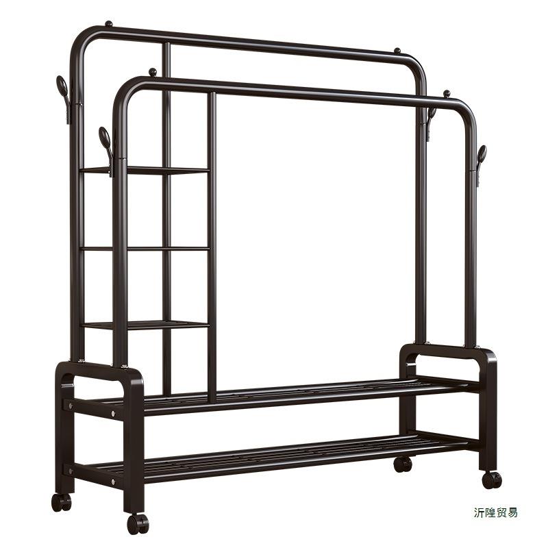 2025新款晾衣架折叠阳台家用简易晒衣服的架子卧室多功能衣架挂杆