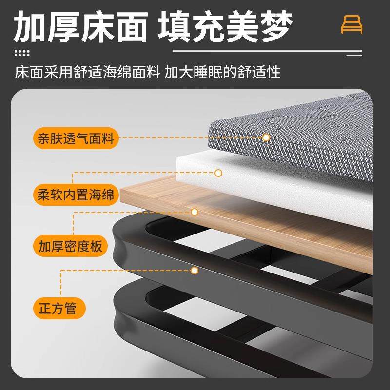 折叠床单人床一米二成人家用小床午休硬板简易出租房用临时双人床