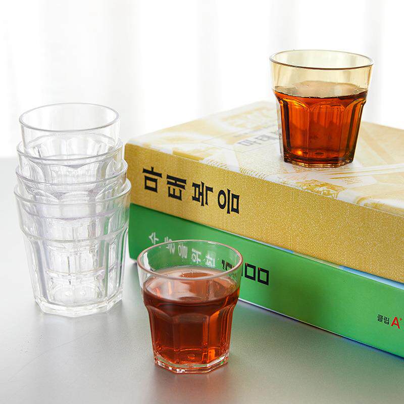 厂家塑料亚克力PC耐热摔不破钢化玻璃八角啤酒杯酒吧ktv专用