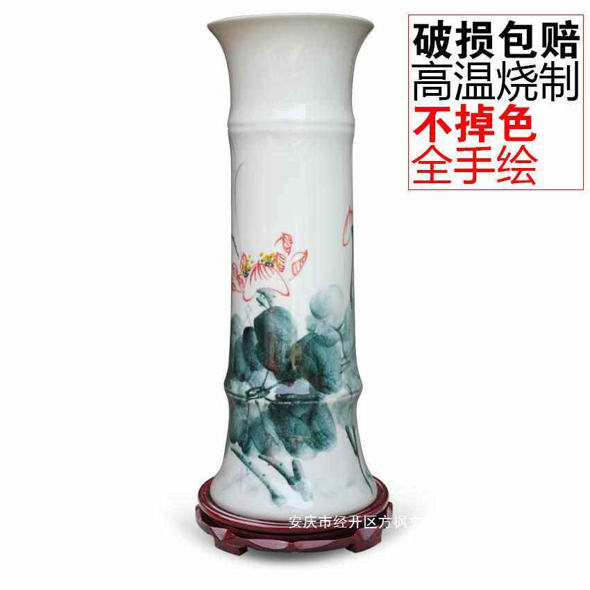 厂家插花装饰品景德镇富贵竹花瓶水培加厚号直筒高大摆件客厅落地