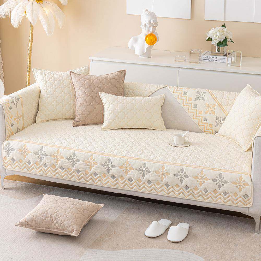 沙发垫四季通用轻奢高级感防滑纯棉布艺坐垫简约现代2024皮沙发套