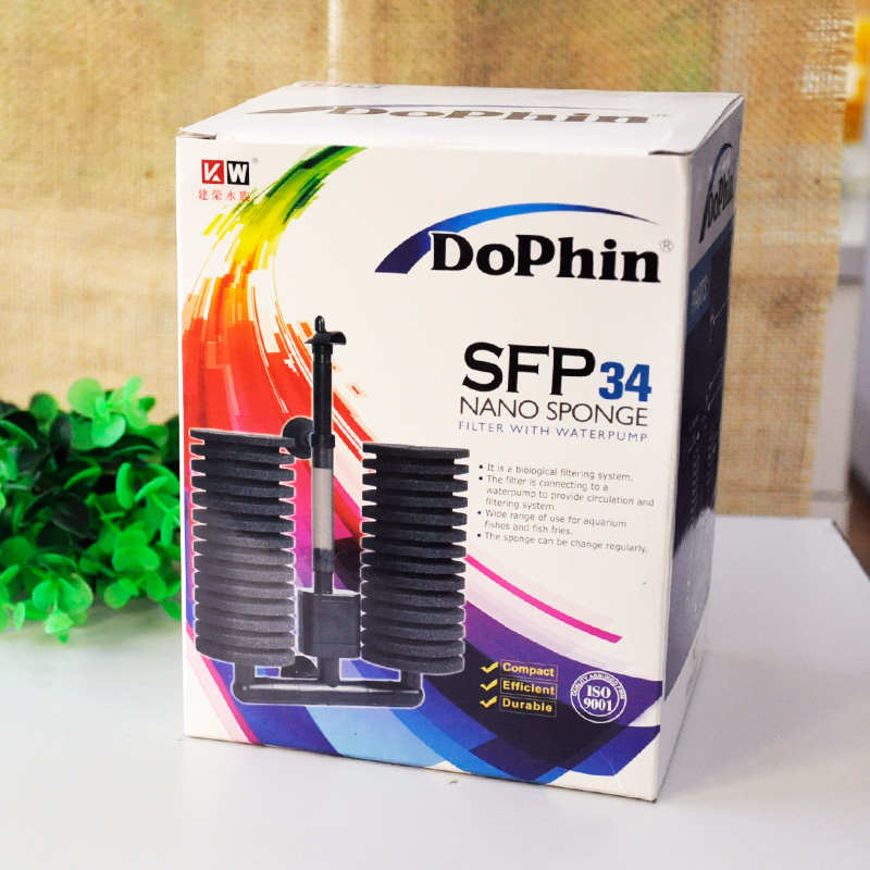 电动双头内置水妖鱼缸过滤器建荣气动式水泵过滤器精自带