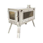 户外露营柴火炉帐篷取暖炉不锈钢加厚可折叠便携无烟多功能野餐炉