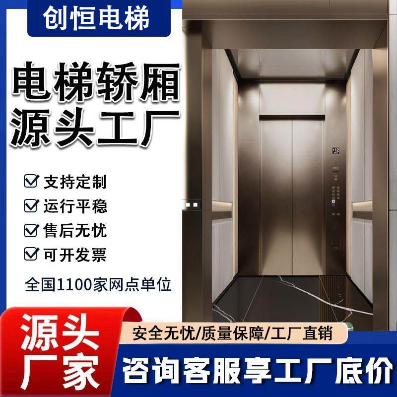 家用电梯轿厢曳引变频别墅社区电梯装潢电梯配件升降平台定制自建