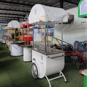明毅网红餐车冰淇淋移动摆摊车复古景观车造型多功能水吧小吃车