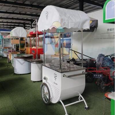 网红餐车冰淇淋移动摆摊车复古景观车造型多功能水吧小吃车