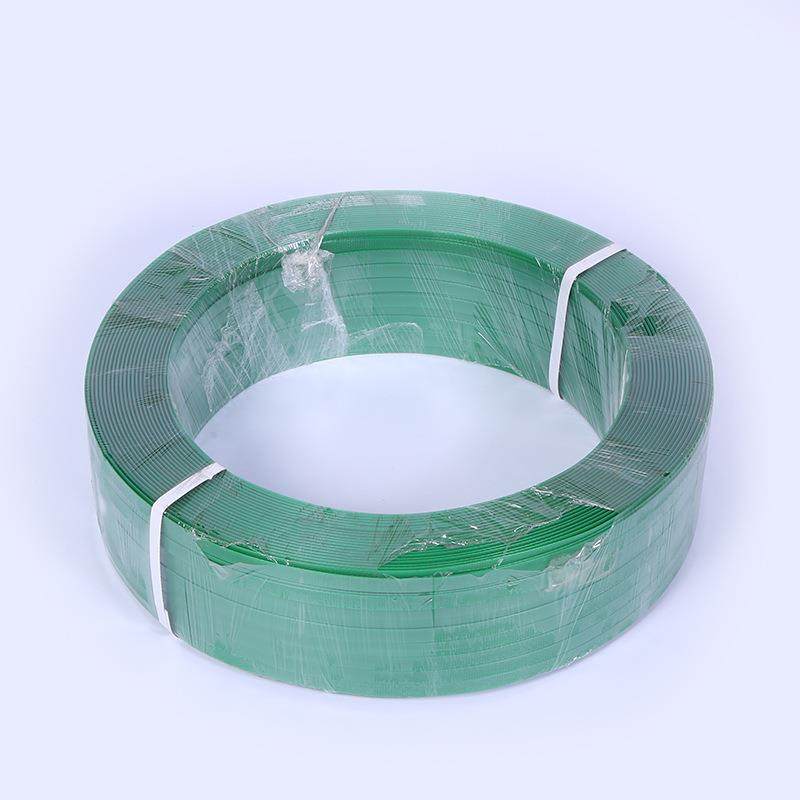 直销新款PET塑钢打包带 1608打包带绿色塑钢带热熔机用1608塑钢打