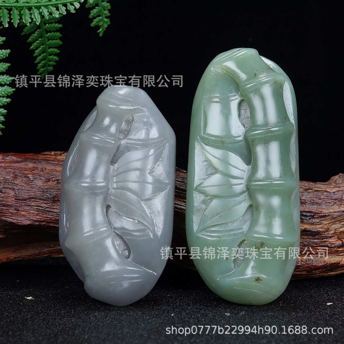 厂家直销天然和田玉竹子手把件批发玉石竹节青花籽竹报平安男女款