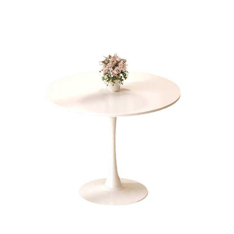 白色北欧风ins小圆形洽谈桌奶茶咖啡店桌椅组合郁金香餐饭桌,住宅家具,实木餐桌,淘宝优惠券,粉丝福利购,淘宝优惠卷