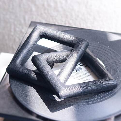 抽象设计师款方框几何套环摆件样板房民宿高档创意桌面艺术工艺品