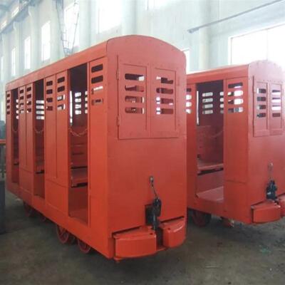 顺合直供下井人员运输车安全快速PRC12-6/3抱轨式平巷人车