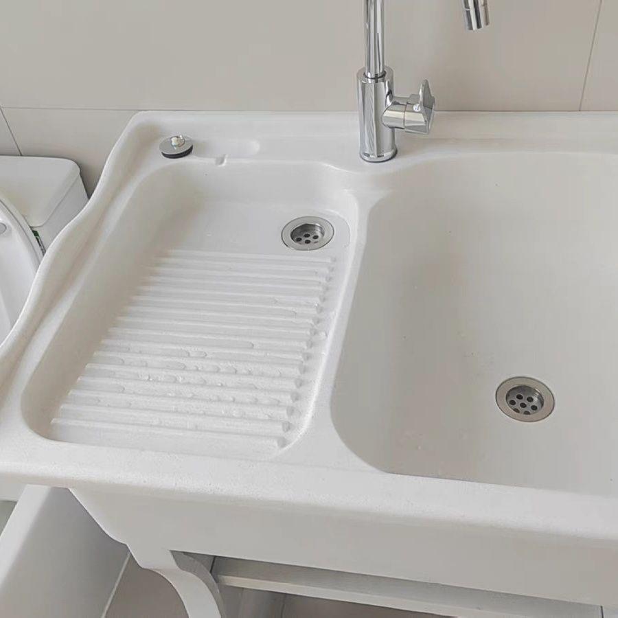 衣815石石洗家用一体搓衣英板庭阳台院盆水池大理石搓板洗手台盆