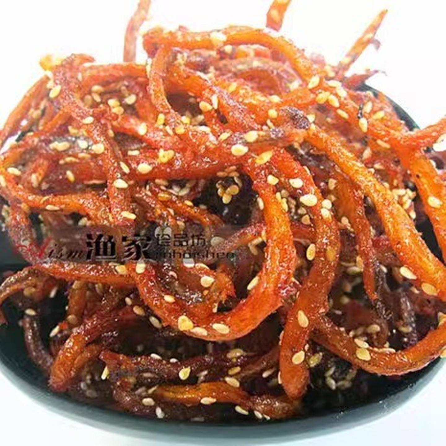 蜜汁烤鳗鱼丝麻辣海鲜特产辣小鱼仔即食海鲜零食香辣小鱼干包邮