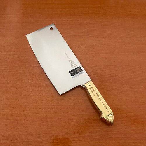 楼龙家用菜刀铜柄厨刀肉片刀厨房刀具切片刀厨师专用刀具6651
