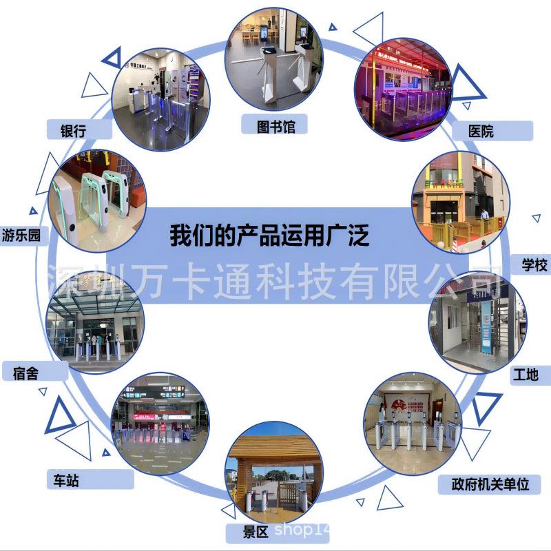 万卡通人门脸识别摆WKT-ALBB闸刷卡翼闸行通道速通门转旋人闸机禁