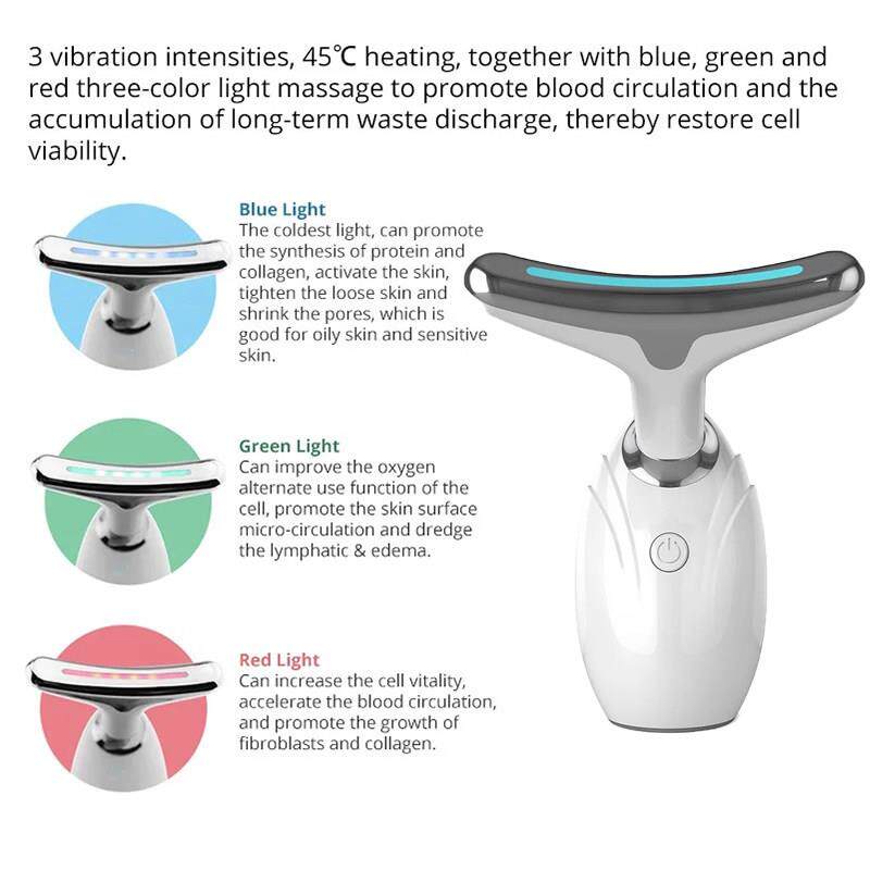 HF Facial Lifting Machine Face Neck Massager Red Blue Light