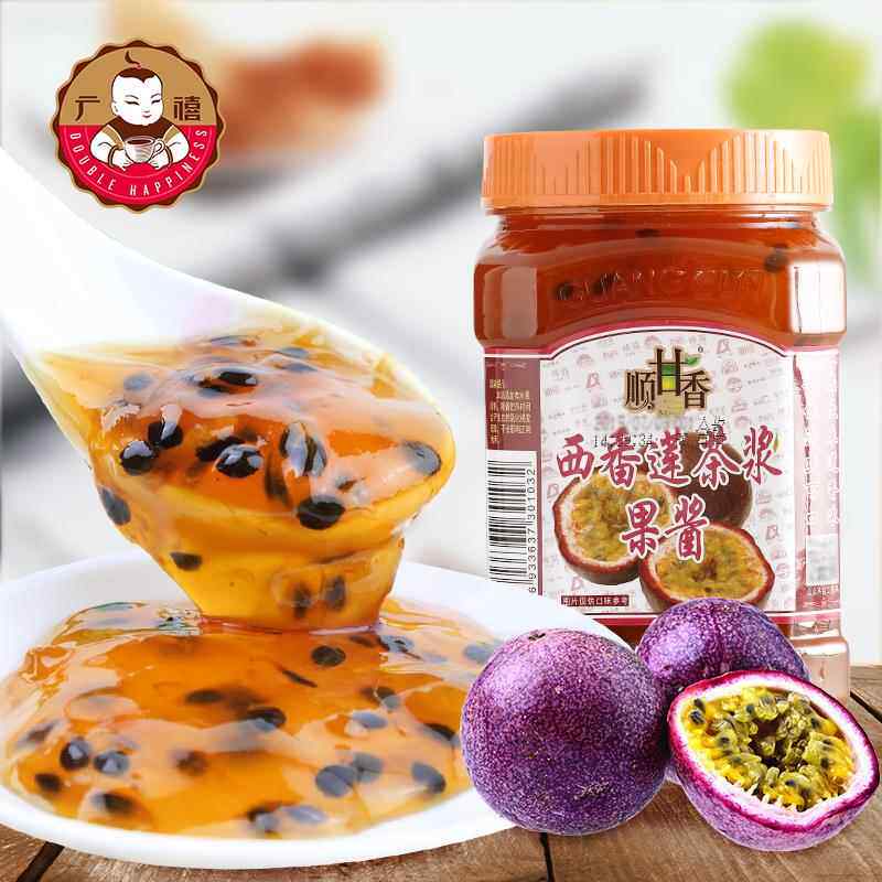 蜂蜜百香果茶1kg果肉茶酱茶浆花果柠檬百香果酱西番莲鸡蛋果