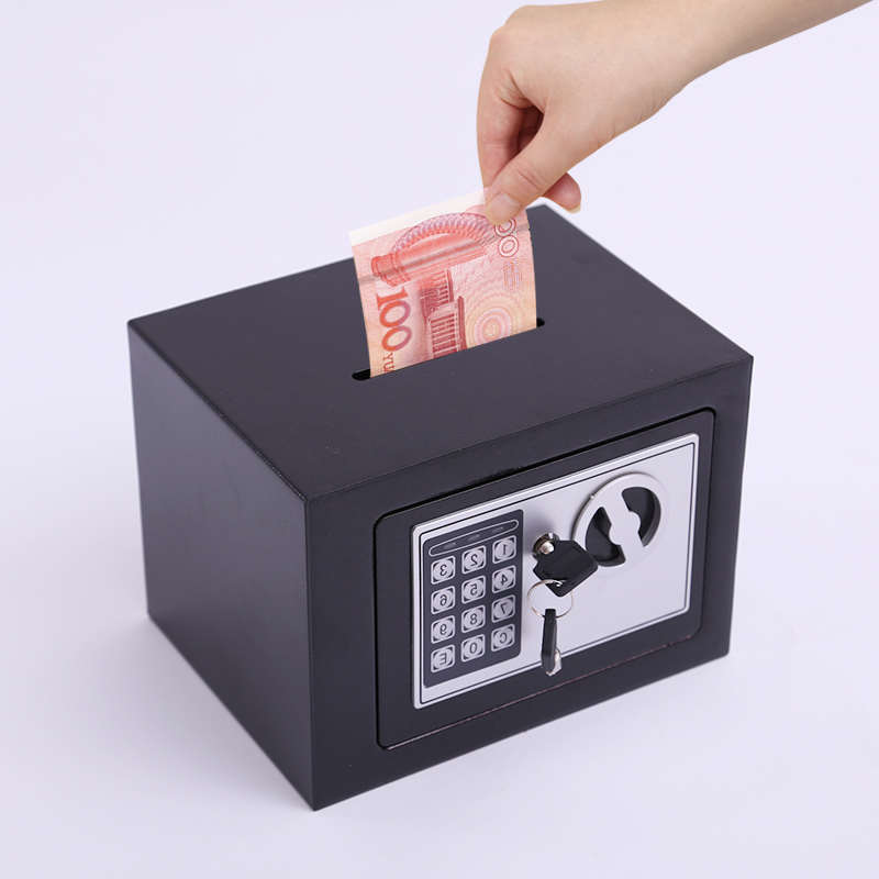 胜狮小保险箱家用小型超小迷你指纹密码家庭保险柜办公室文件全