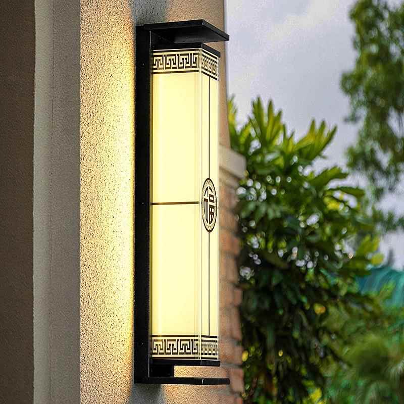 户外防水太阳能壁灯别墅两侧大门柱子外墙庭院简约室外接电壁灯