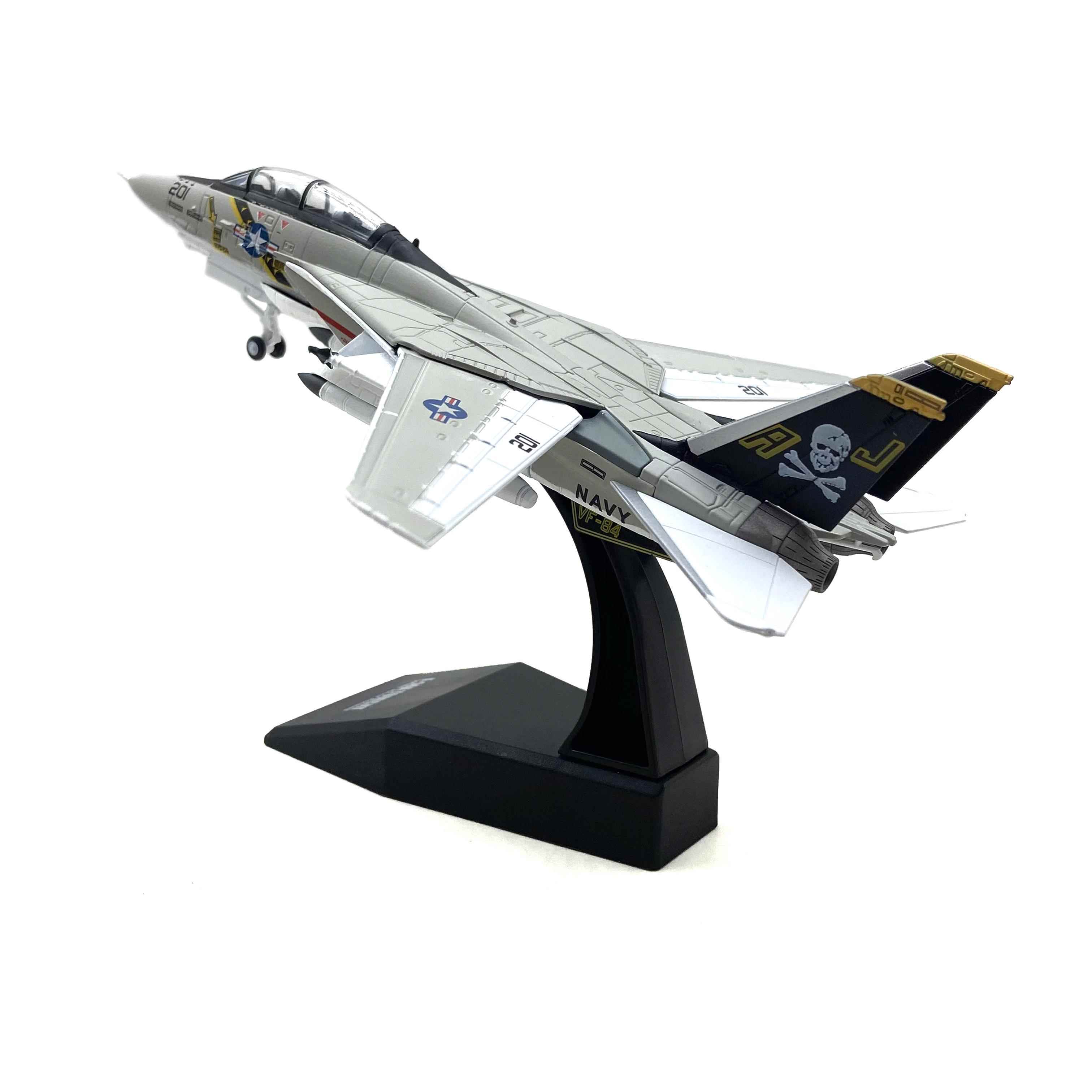 1:100 Nsmodel F-14 雄猫战斗机V84翅膀轮子可动仿真合金飞机模型