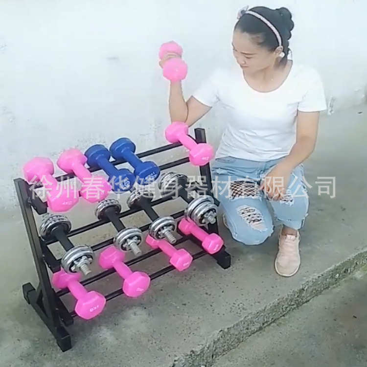 小型三角收纳家用壶哑铃架哑铃架女士男健身器材哑铃支架铃架子