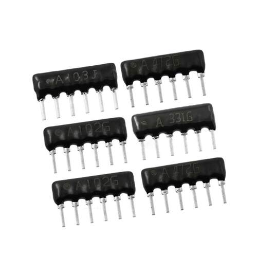插件排网络电阻.6阻脚6PA102J/A2272J33k4.k排HQG阻厂家直销