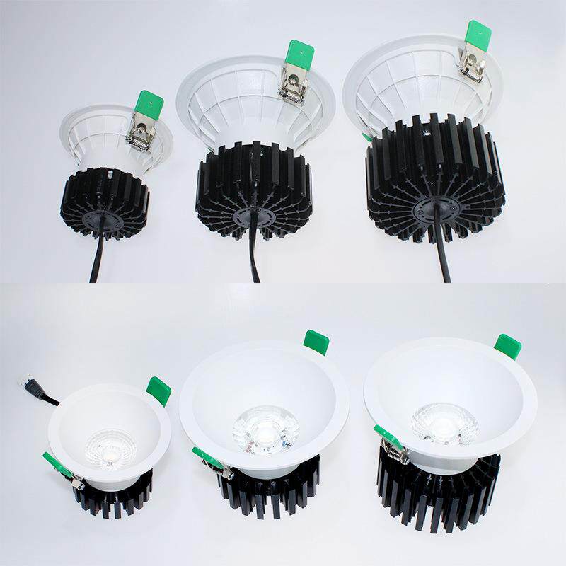 10W20W30W公寓酒店客厅深防眩LED天花灯超市展厅射灯COB聚光筒灯