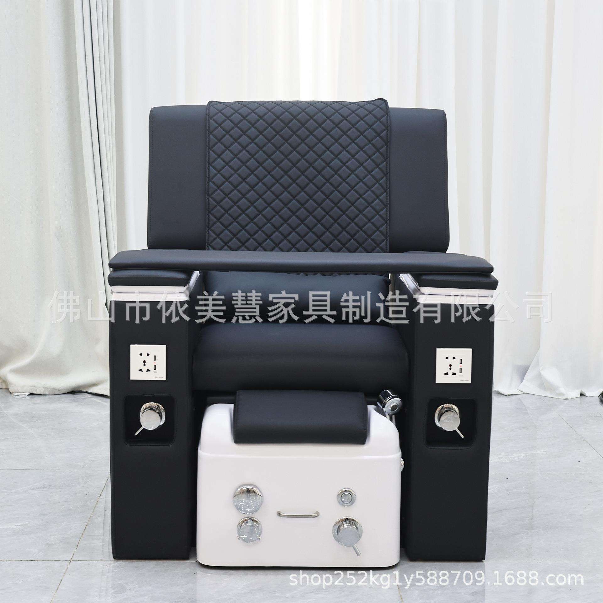 足浴沙发高端电动足疗椅按摩美甲足浴床纹绣美甲洗脚沐足沙发工厂