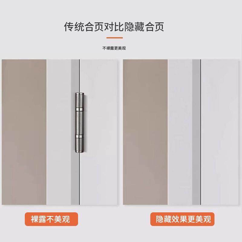 隐形门合页暗装门三维可调暗藏室内木门折叠门外开不锈钢十字铰链