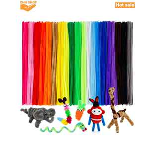 500pcs Thick Colorful pipe cleaners Rainbow Arts Crafts DIY