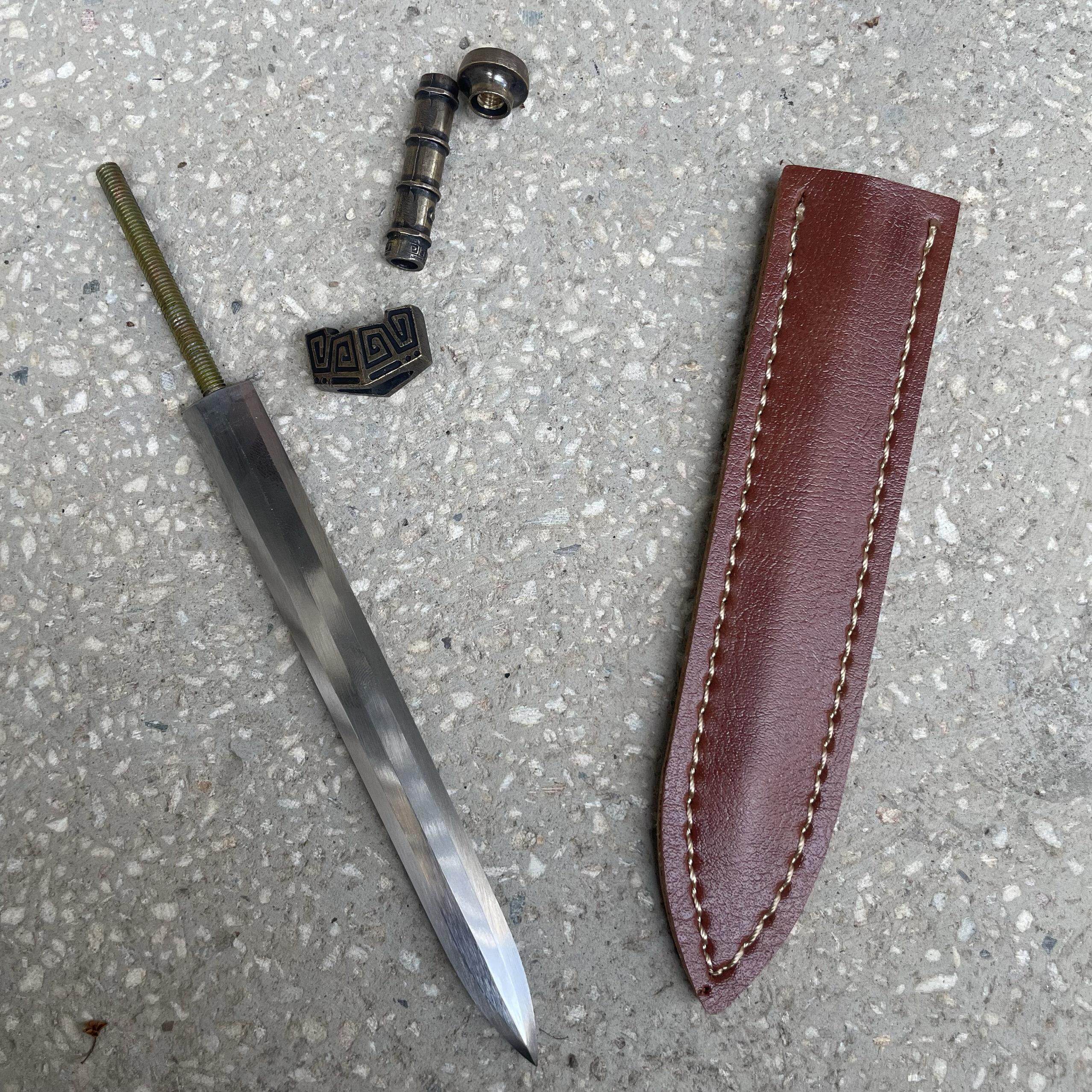 茶刀越王勾践剑小型迷你茶刀袖珍古代微兵器微型刀剑秦始皇摆件