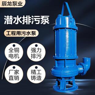 工业排污泵380v小型高扬程潜水泵大流量化粪池污水泵搅匀排污水泵