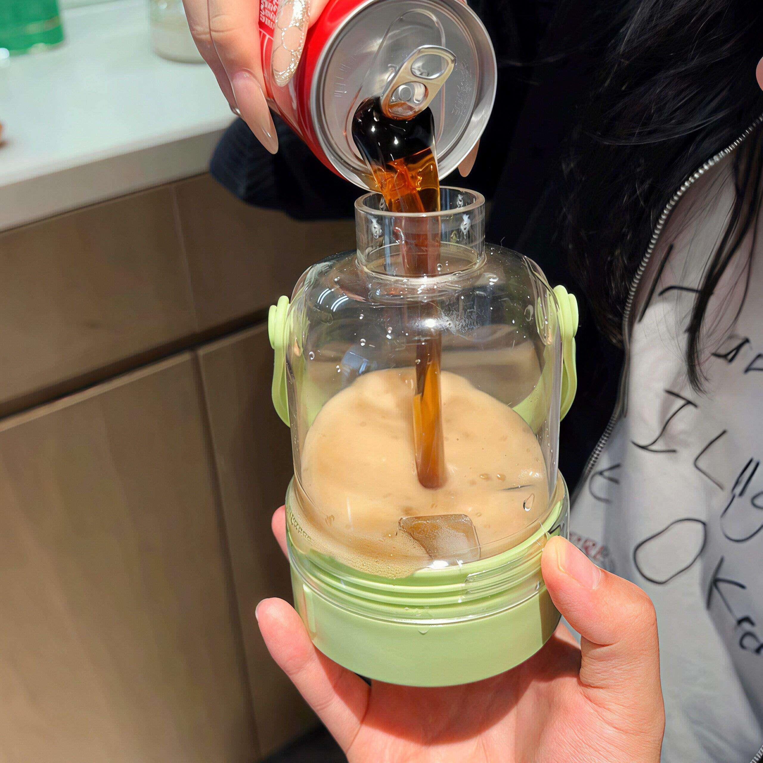 夏日墩墩制冰杯冰格水杯居家办公畅饮杯户外露营野餐便携防漏水杯