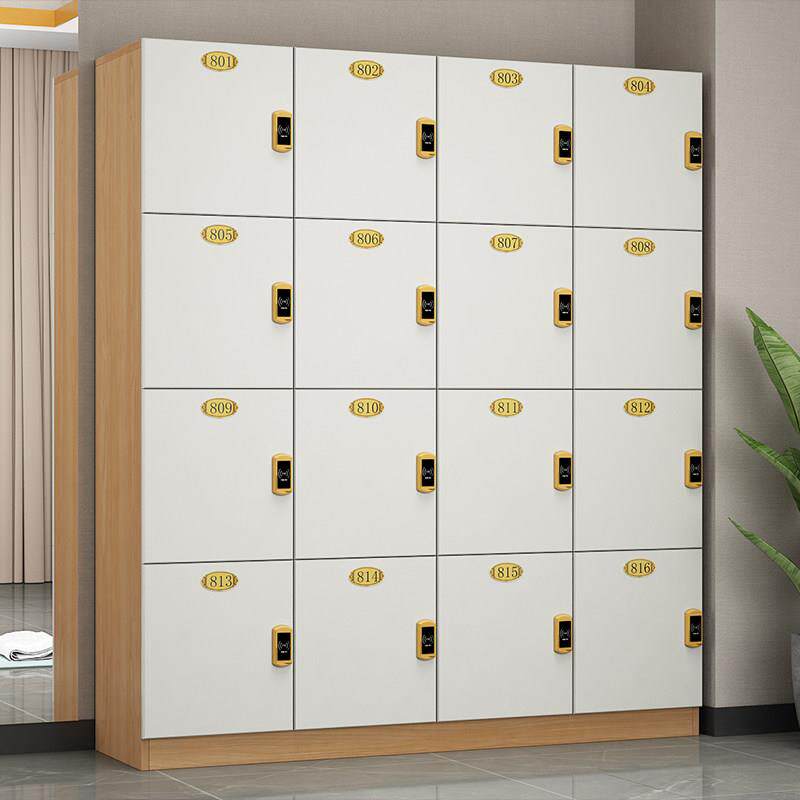 原木色更衣柜员工柜鞋柜布草柜存包柜健身房瑜伽储物柜美发店带锁
