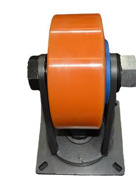 知马力ZMaLi 10寸特重型铁芯PU工业万向脚轮 360转动 轻推 黄色