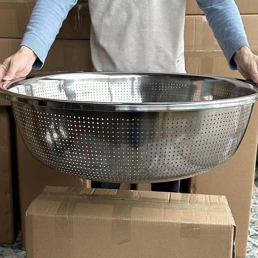 特厚304不锈钢水盆淘米洗菜家用滤套装商用特大号漏盆耐用