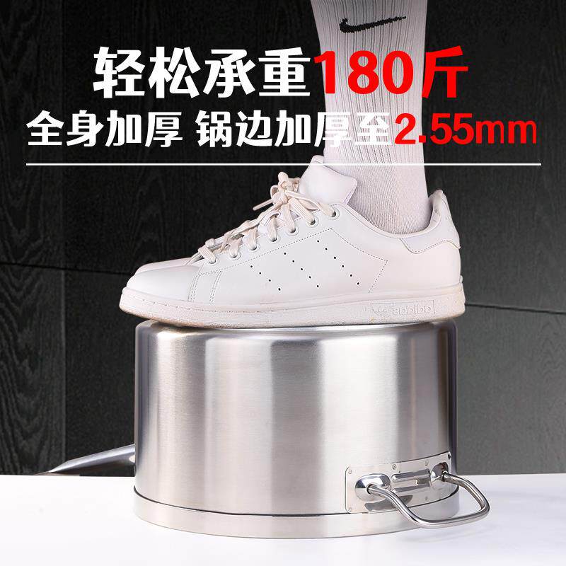 不锈复合底锅高单柄西餐汁汤锅酒店商烘焙家用钢F77S8TTH加厚用底