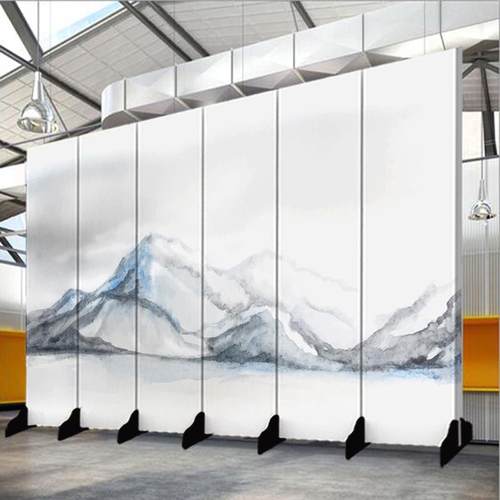 新中式屏风隔断客厅卧室现代简约移动折叠门隔断墙办公室2024