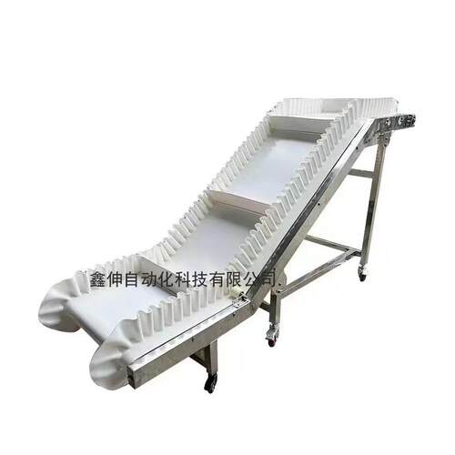 不锈钢食品级输送机PU皮带传送带耐高温重型爬坡机上料提升机
