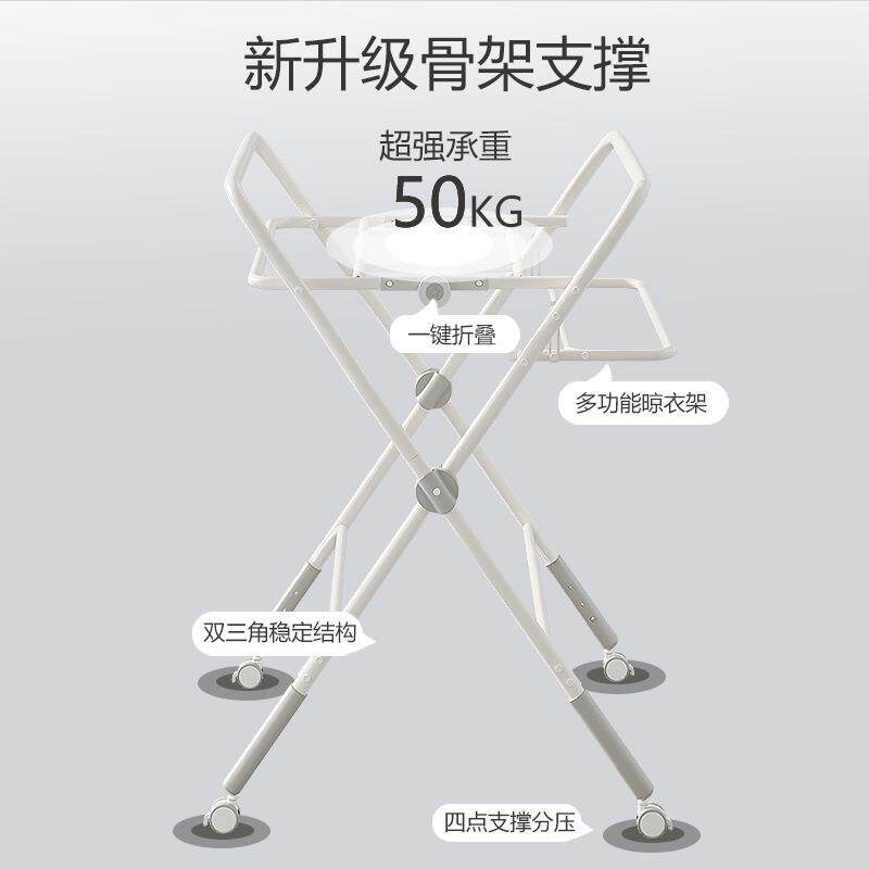 尿布台儿护理台可升降宝宝抚触台可移动多功能可折叠式可洗澡连锁