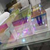 复合亚克力板彩虹板炫彩亚克力板材展示广告装 饰收纳盒制作