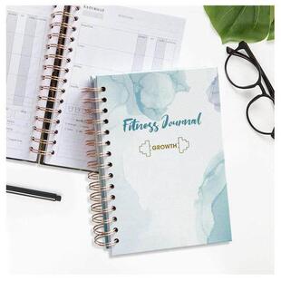 food planner fitness exercise weekly daily out journal work