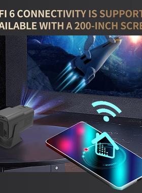 源头工厂跨境黑色款便携式炮筒投影仪家用4K可手机投屏投影机